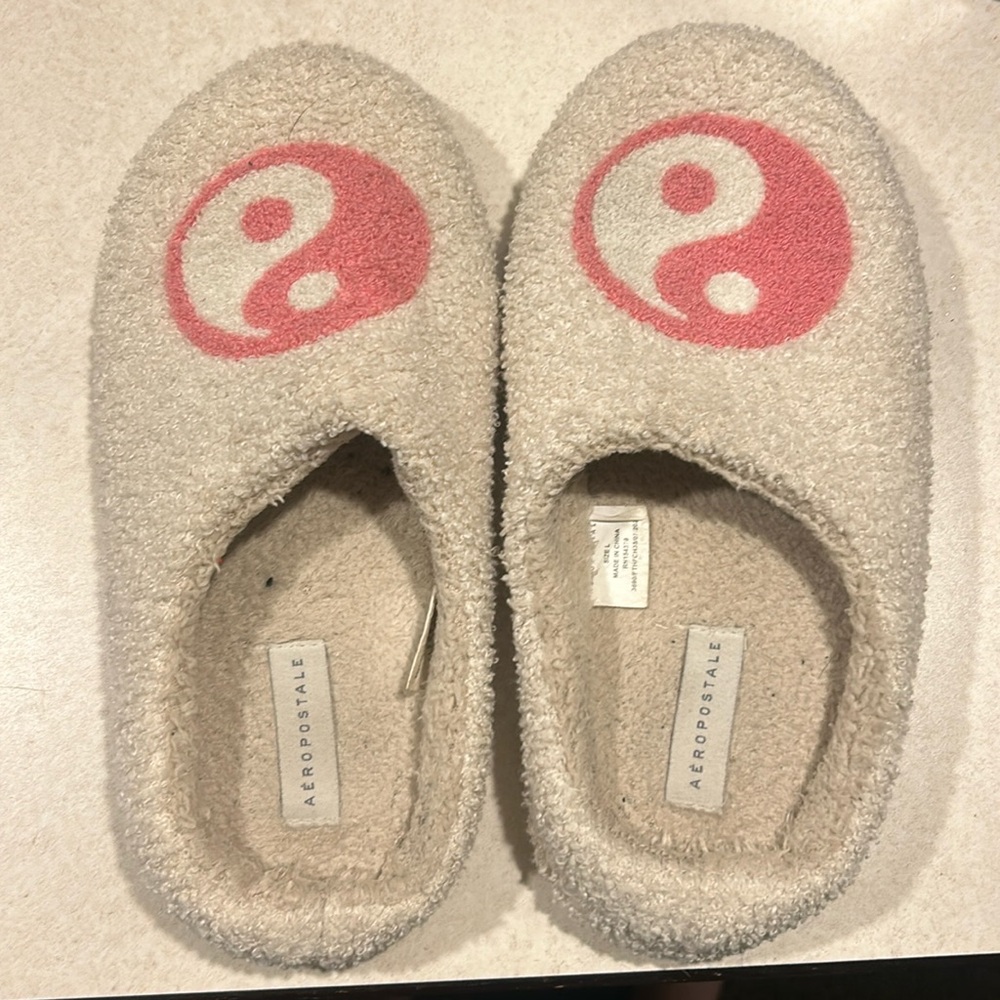 9-10 Size, Pink Slippers, Ying Yang